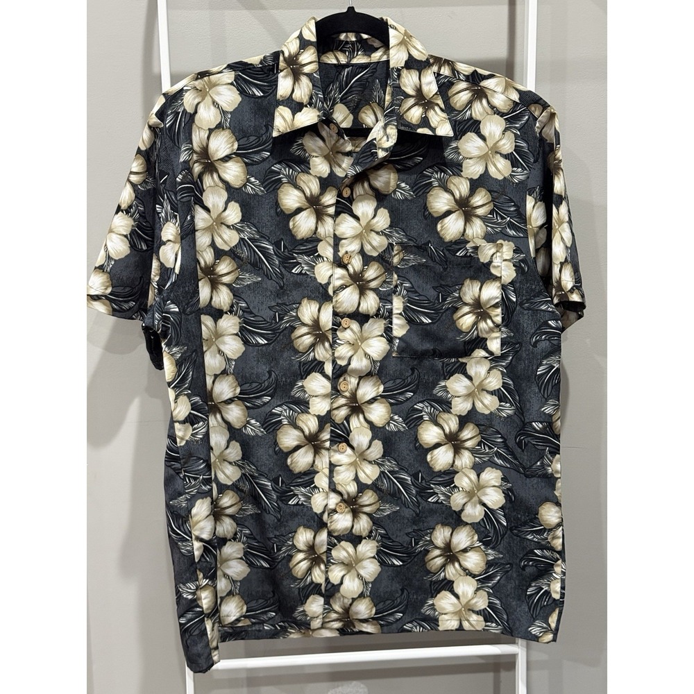Extreme Gear Men's Hawaiian Shirt Sz L Vacation Resort Wear Island Life Vintage